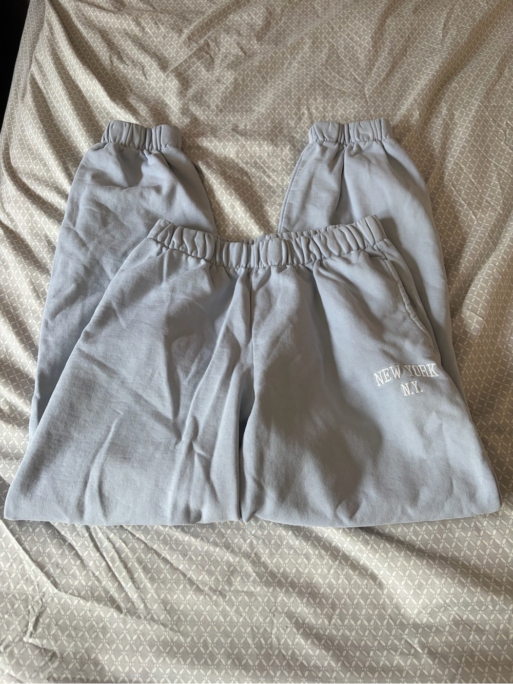New York Graphic Light blue Sweatpants